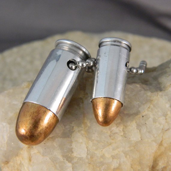 Couples Silver Bullet Necklaces